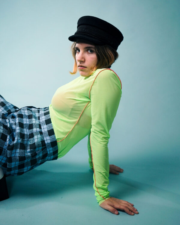 ACID GREEN MESH TURTLENECK - LIMITED EDITION